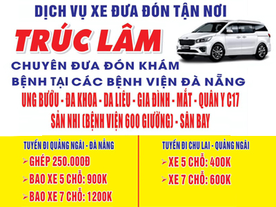 Nhà xe Trúc Lâm tuyến Quảng Ngãi - Đà Nẵng